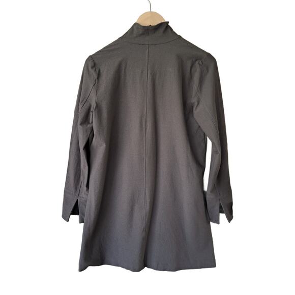 EILEEN FISHER Rye Kimono Jacket Size Small Stretch Crepe Gray-Brown - Picture 8 of 9